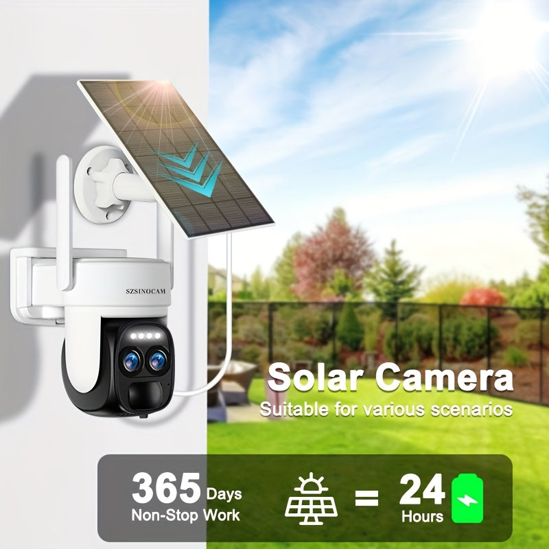 NNETM Solar Wireless Security Camera Outdoor 360° HD Zoom-4